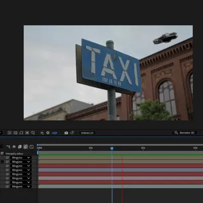 Composición visual animada creada con After Effects